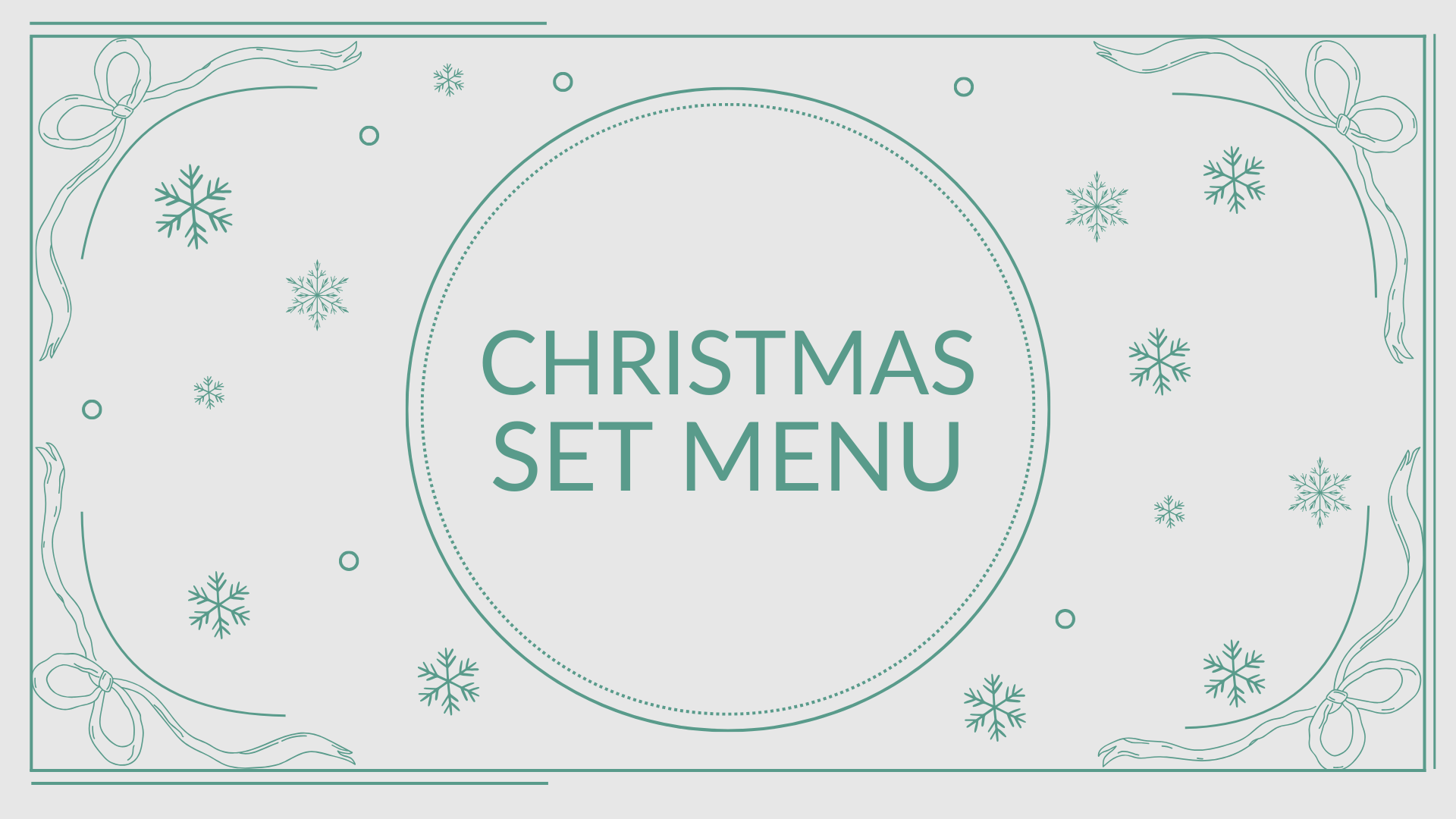 Christmas Set Menu